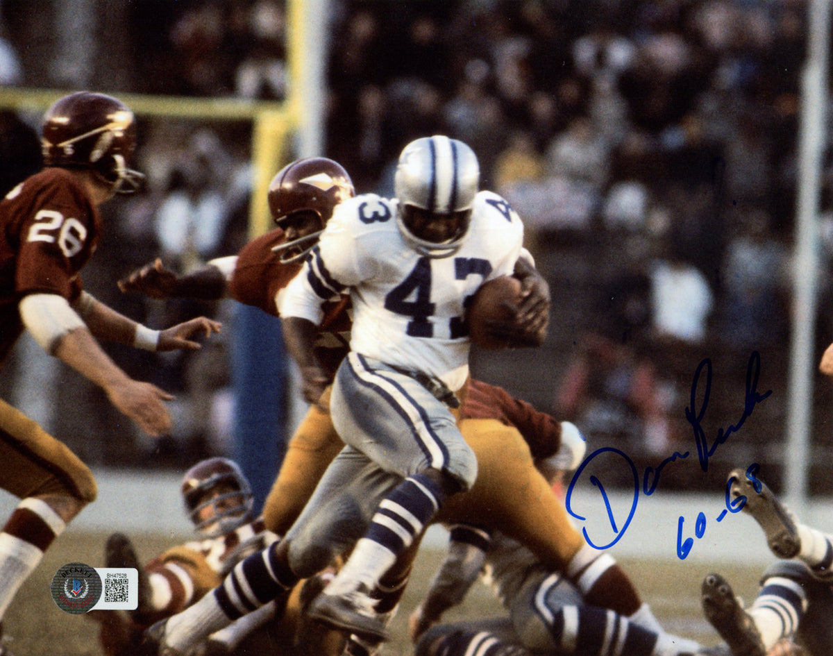Don Perkins Dallas Cowboys Signed 8x10 Photo As Is Wiped-Powers Sports Memorabilia