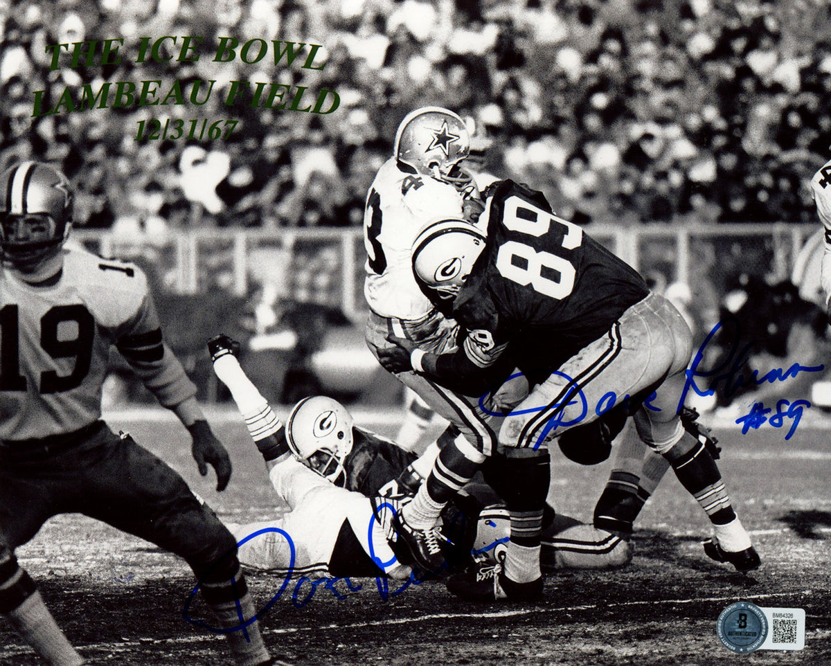 Dave Robinson & Don Perkins Green Bay Packers Signed 8x10 Photo Beckett-Powers Sports Memorabilia