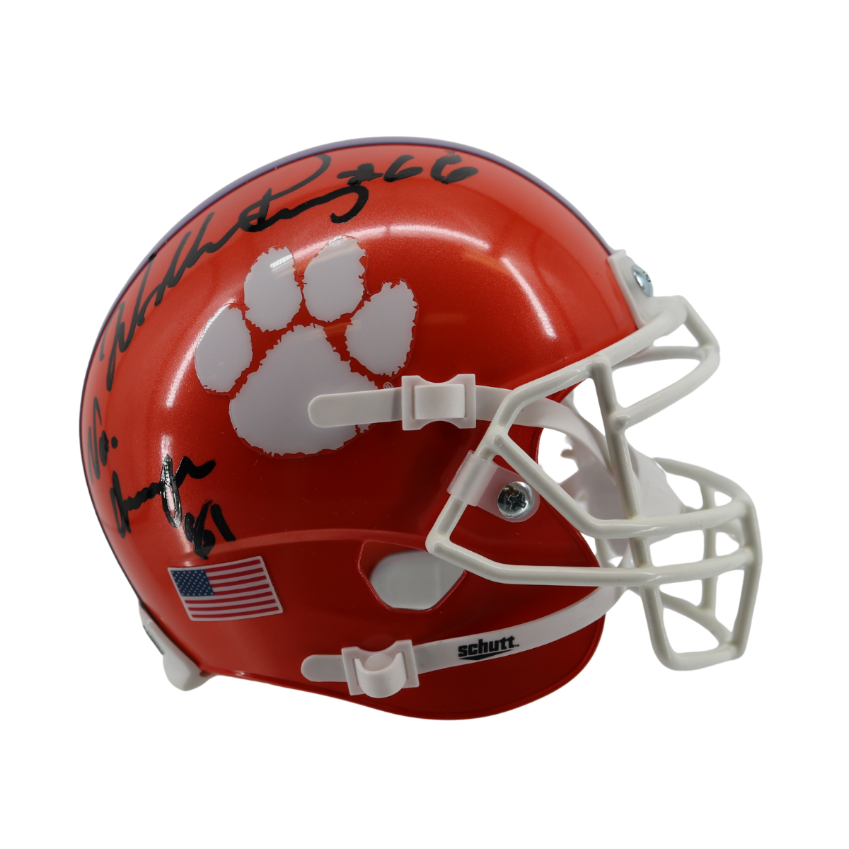 William Fridge Perry Clemson Tigers Signed Inscribed Mini Helmet-Powers Sports Memorabilia