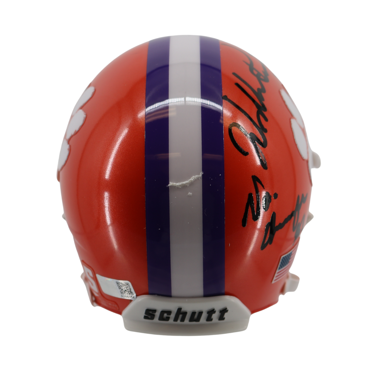 William Fridge Perry Clemson Tigers Signed Inscribed Mini Helmet-Powers Sports Memorabilia