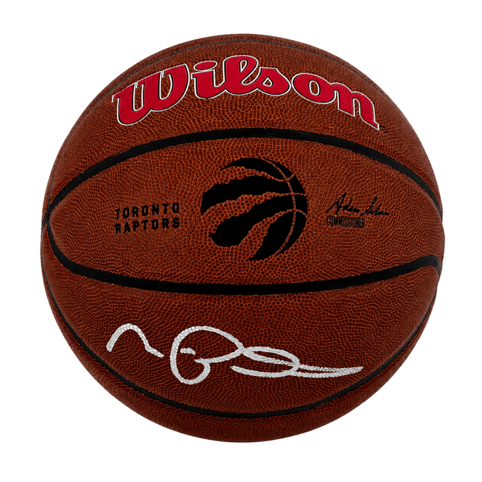 Morris Peterson Autographed Toronto Raptors Logo Wilson NBA Basketball-Powers Sports Memorabilia