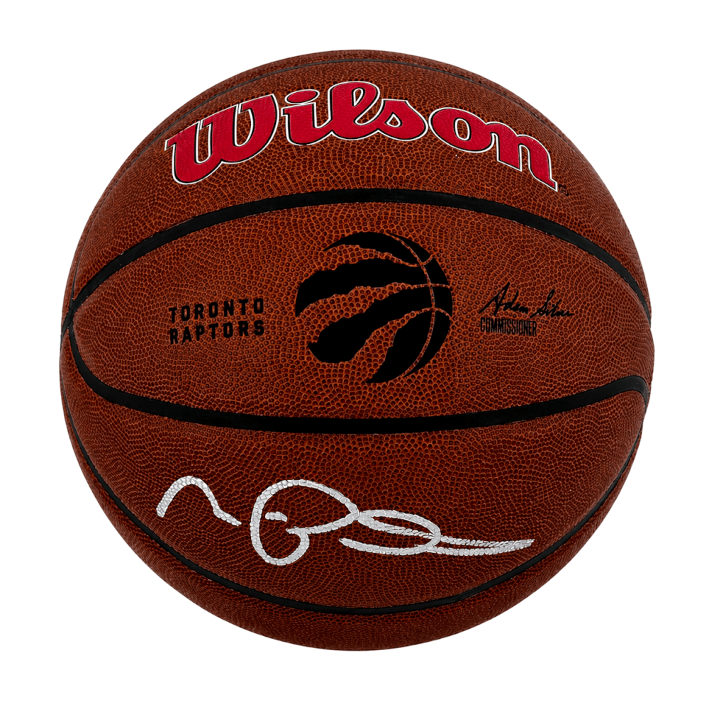 Morris Peterson Autographed Toronto Raptors Logo Wilson NBA Basketball-Powers Sports Memorabilia