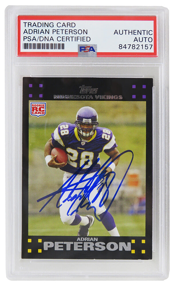 Adrian Peterson Minnesota Vikings Autographed 2007 Topps Football Rookie-Powers Sports Memorabilia