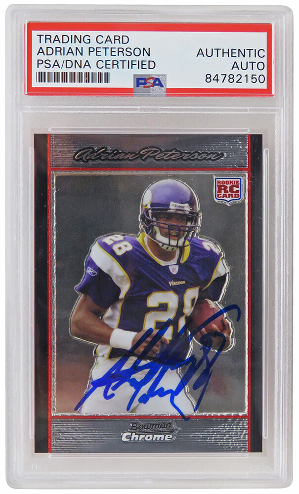 Adrian Peterson Minnesota Vikings Autographed 2007 Bowman Chrome Football-Powers Sports Memorabilia