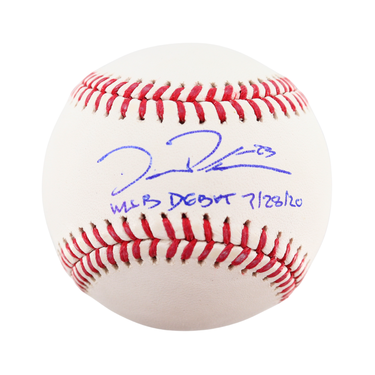 David Peterson New York Mets Signed Inscribed MLB Debut OMLB Baseball-Powers Sports Memorabilia