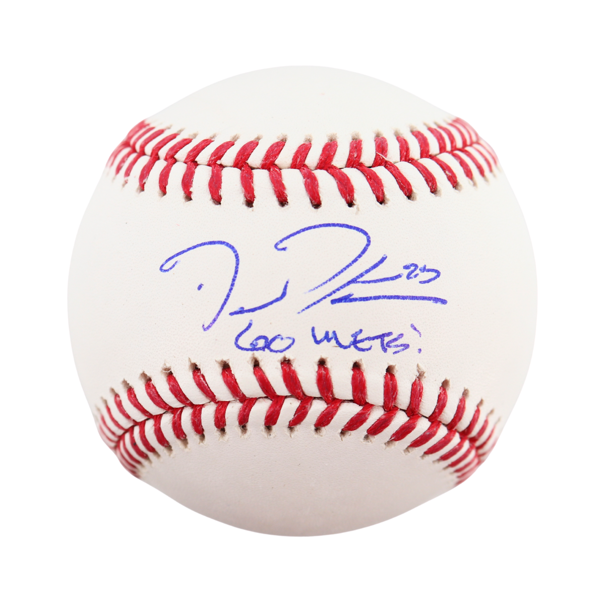 David Peterson New York Mets Signed Inscribed Go Mets OMLB Baseball-Powers Sports Memorabilia