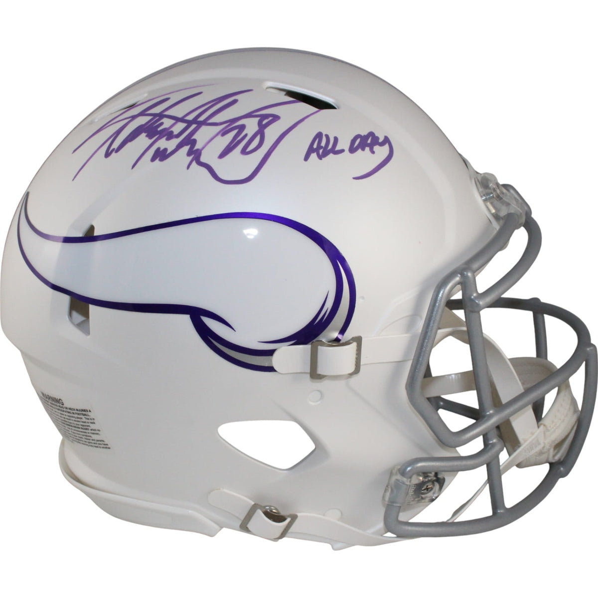 Adrian Peterson Signed Minnesota Vikings Pro 24 Alt Helmet All Day – Beckett Authenticated-Powers Sports Memorabilia