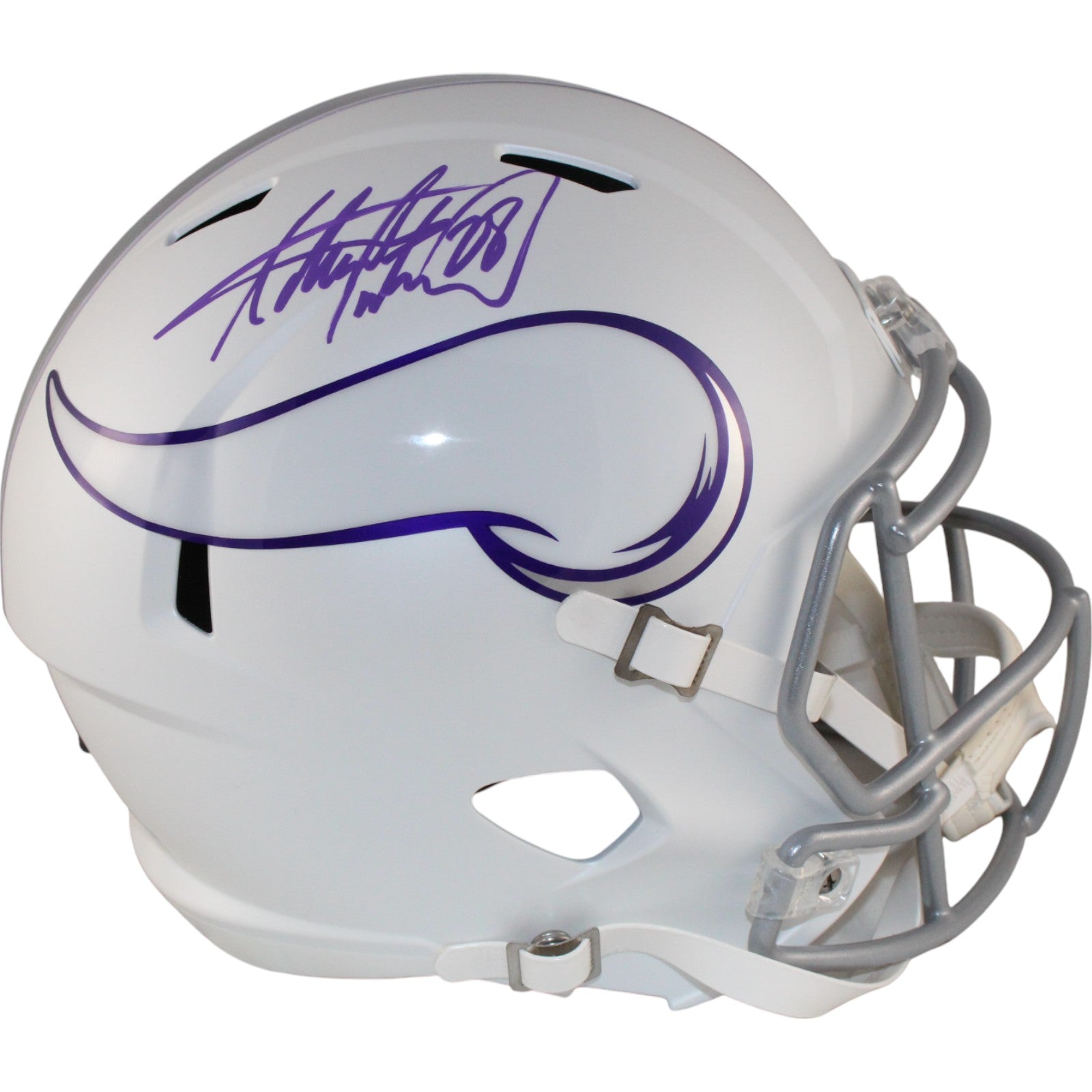 Adrian Peterson Minnesota Vikings Signed Full Size Helmet - 24 Alt F/S Beckett Beckett-Powers Sports Memorabilia