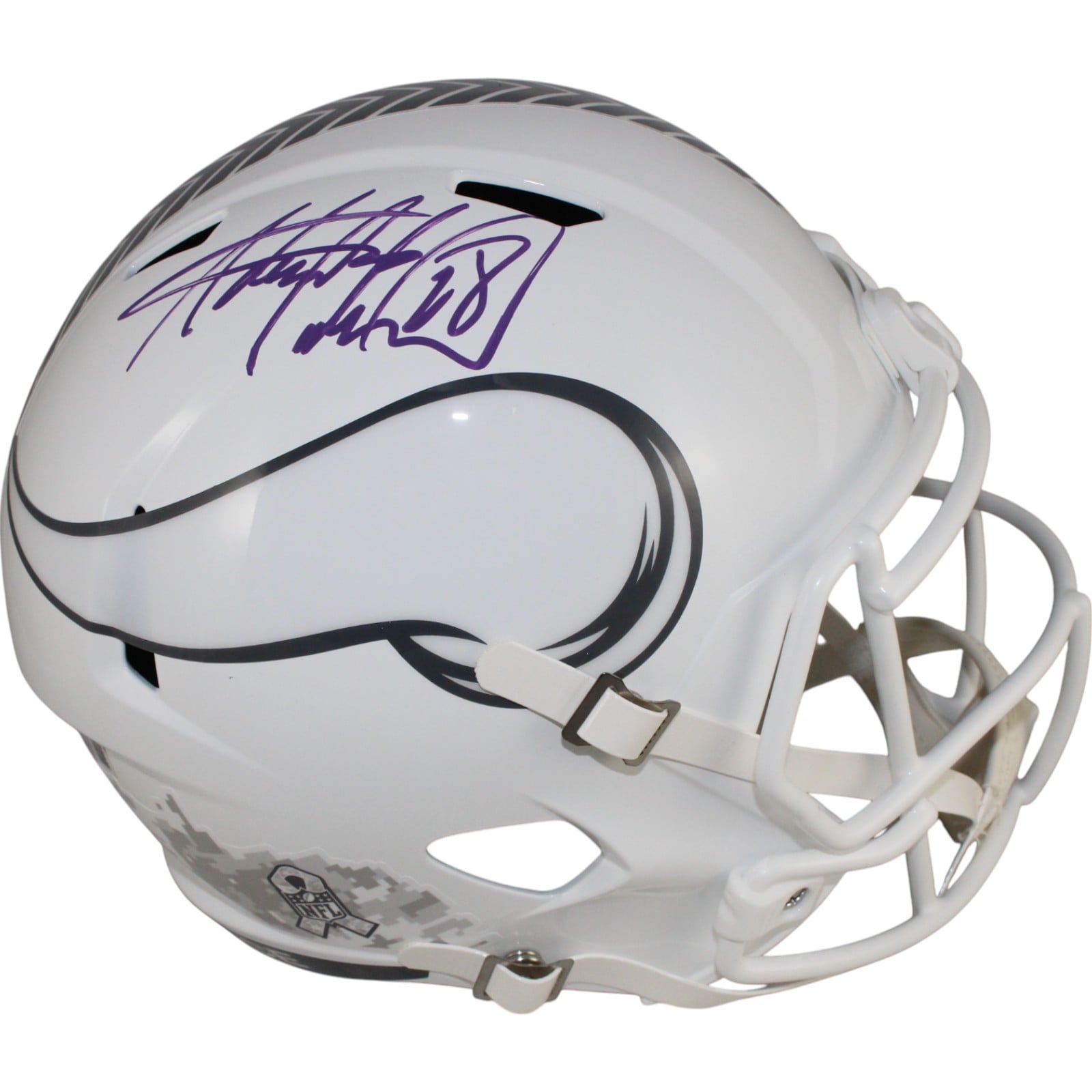 Adrian Peterson Signed Minnesota Vikings Full-Size 24 STS Helmet – Beckett Authenticated-Powers Sports Memorabilia