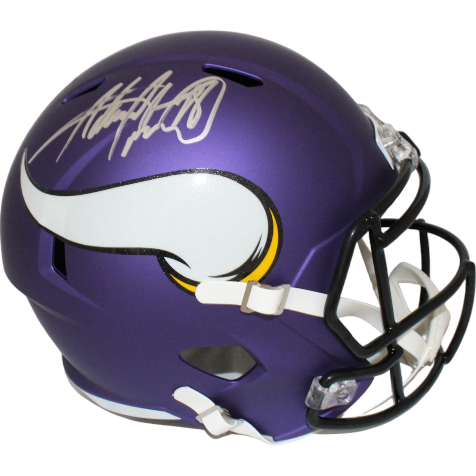 Adrian Peterson Signed Minnesota Vikings Full-Size Helmet – Beckett Authenticated-Powers Sports Memorabilia