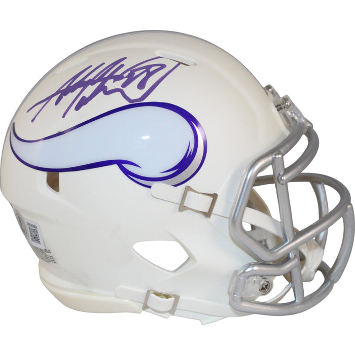 Adrian Peterson Autographed Minnesota Vikings 24 Alt Mini Helmet – Beckett Authenticated-Powers Sports Memorabilia