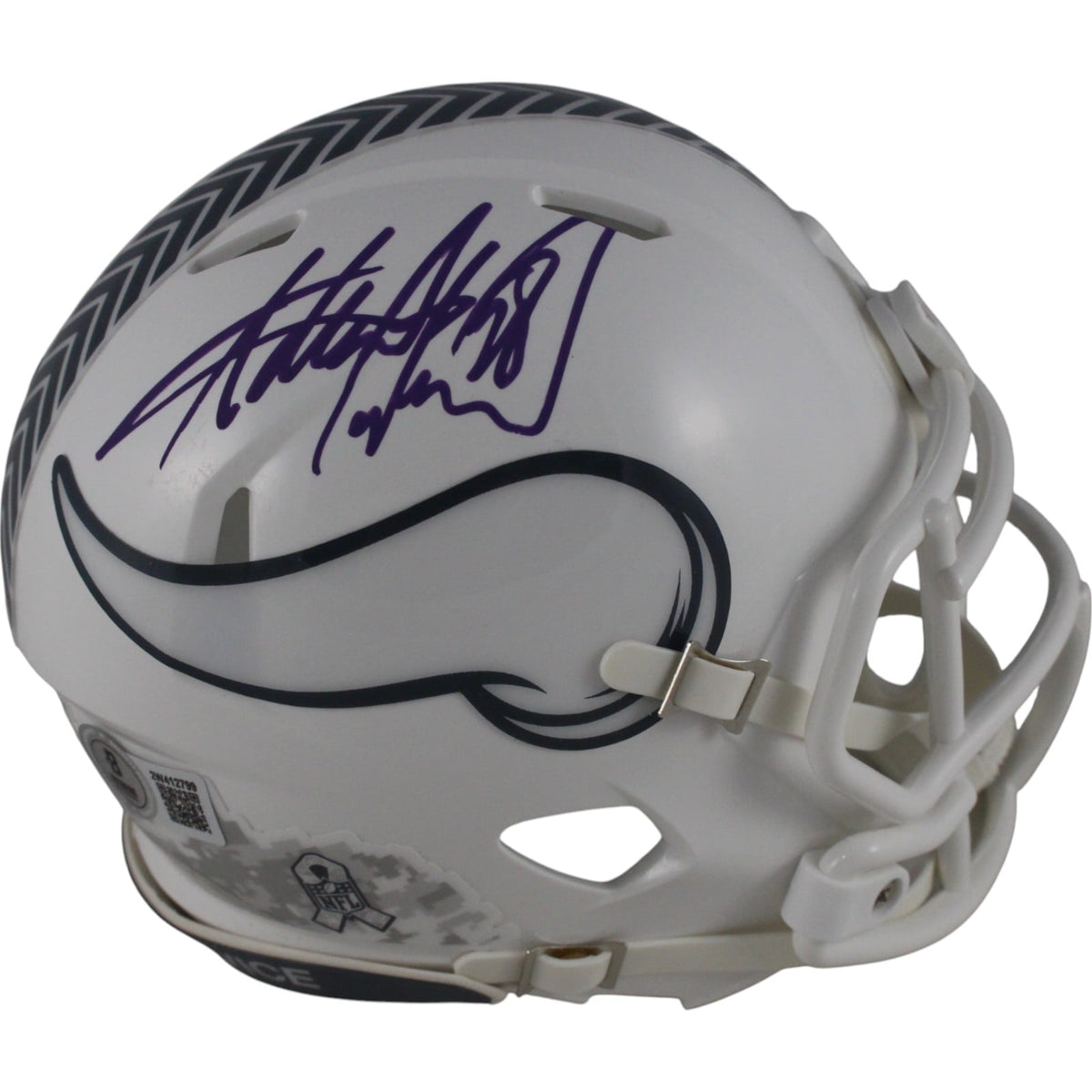 Adrian Peterson Signed Minnesota Vikings 24 STS Mini Helmet – Beckett Authenticated-Powers Sports Memorabilia