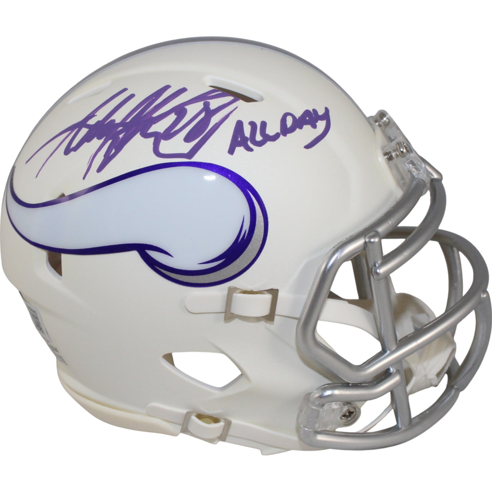 Adrian Peterson Signed Minnesota Vikings Full-Size 24 Alt Helmet All Day – Beckett Authenticated-Powers Sports Memorabilia