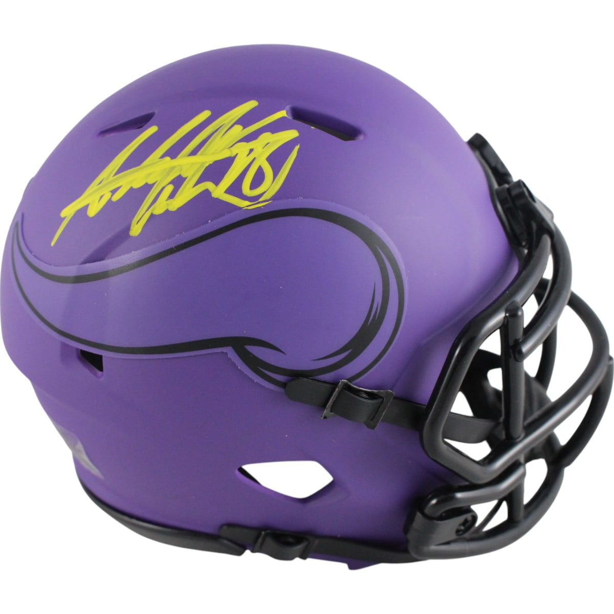 Adrian Peterson Signed Minnesota Vikings Rave Mini Helmet – Beckett Authenticated-Powers Sports Memorabilia