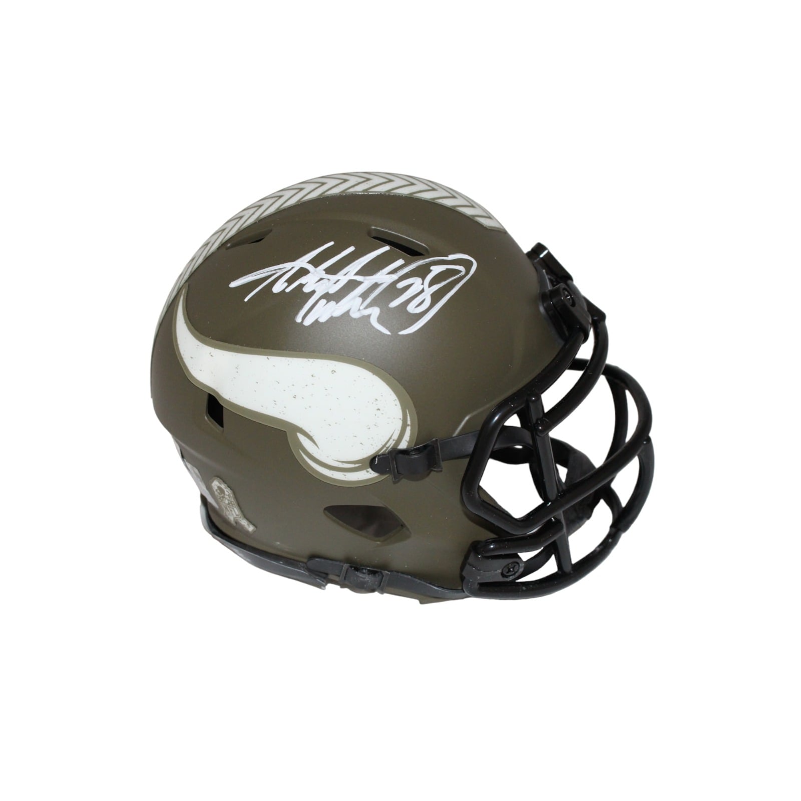 Adrian Peterson Signed Minnesota Vikings Salute Mini Helmet – Beckett Authenticated-Powers Sports Memorabilia