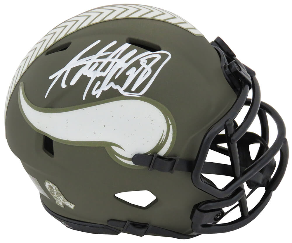 Adrian Peterson Minnesota Vikings Autographed Salute to Service Riddell-Powers Sports Memorabilia