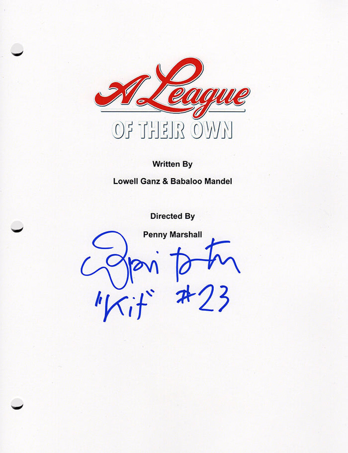 Lori Petty Autographed A League Of Their Own Movie Script Cover Page with Kit-Powers Sports Memorabilia