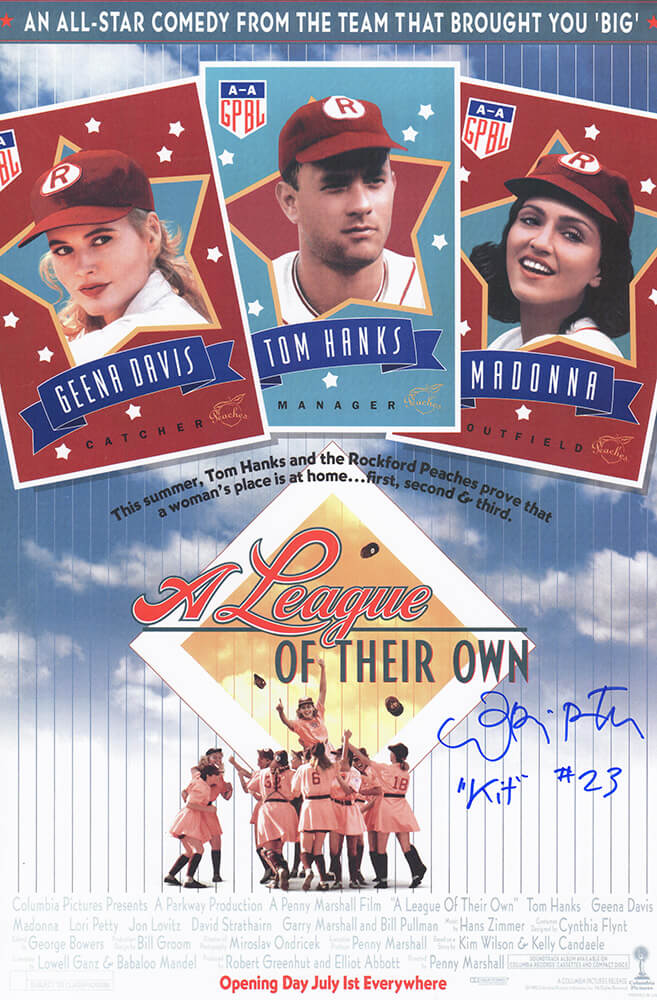 Lori Petty Autographed A League Of Their Own 11x17 Movie Poster with Kit-Powers Sports Memorabilia