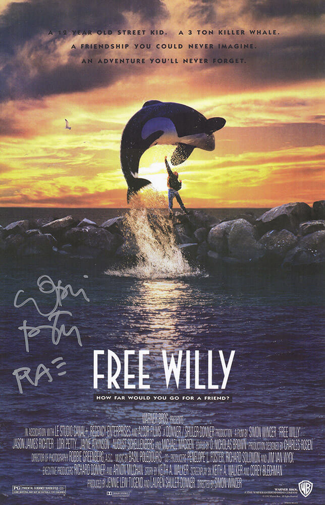 Lori Petty Autographed Free Willy 11x17 Movie Poster with Rae-Powers Sports Memorabilia