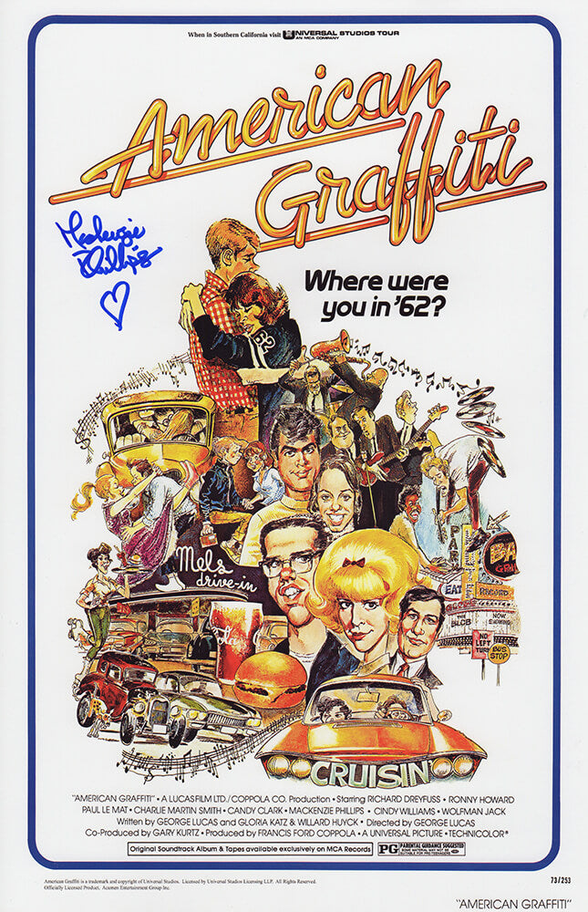 Mackenzie Phillips Autographed American Graffiti 11x17 Movie Poster