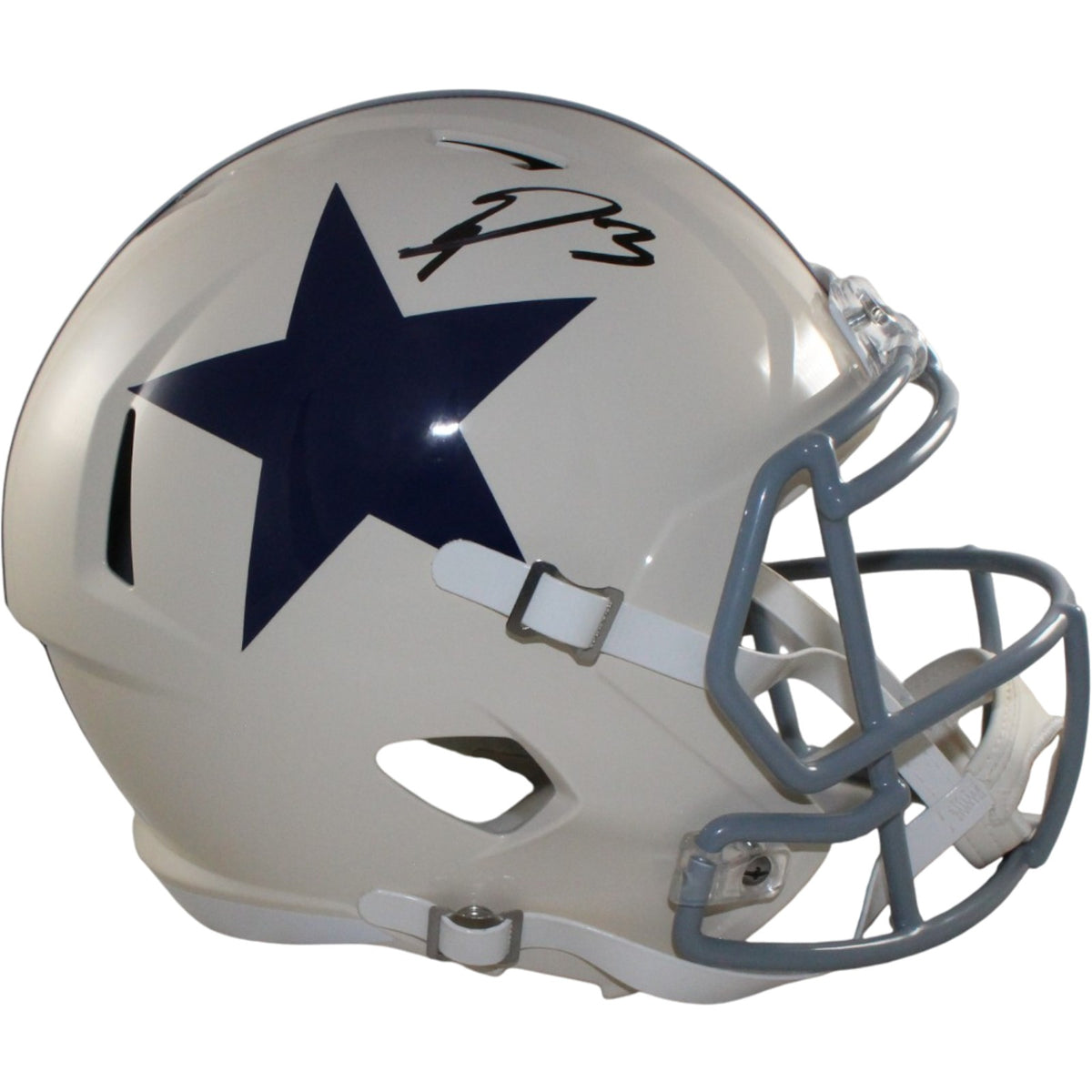 George Pickens Dallas Cowboys F/S Retro Signed Helmet-Powers Sports Memorabilia