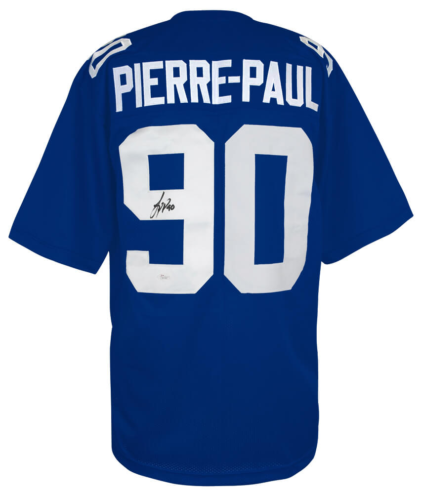 Jason Pierre Paul Autographed Blue Custom Football Jersey-Powers Sports Memorabilia