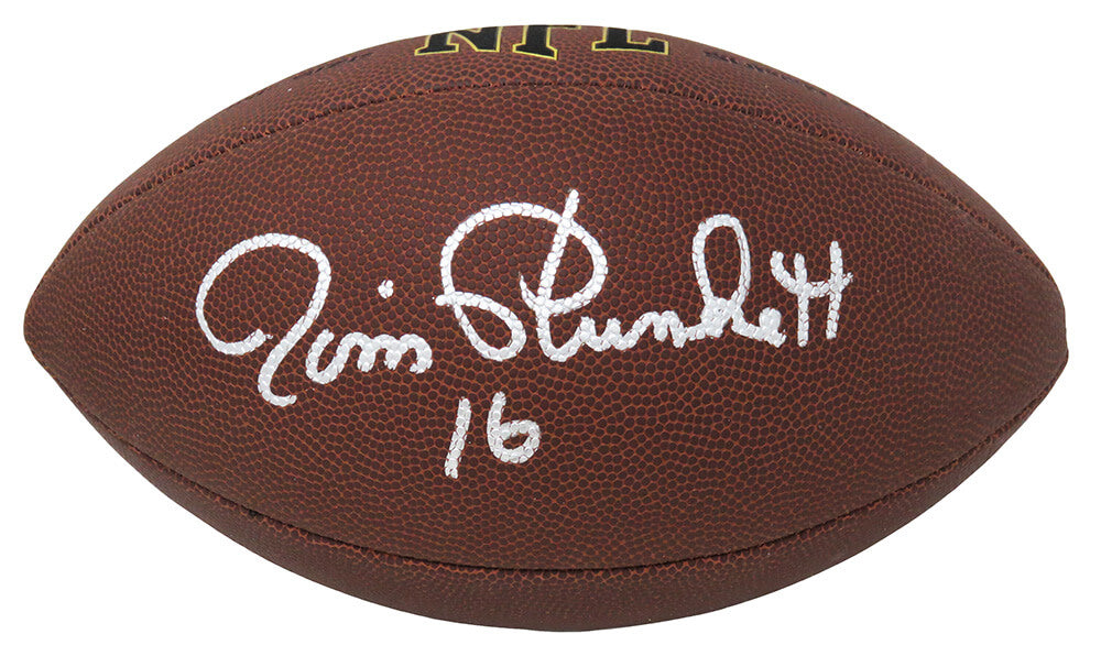 Jim Plunkett Autographed Wilson Super Grip Full Size NFL Football-Powers Sports Memorabilia