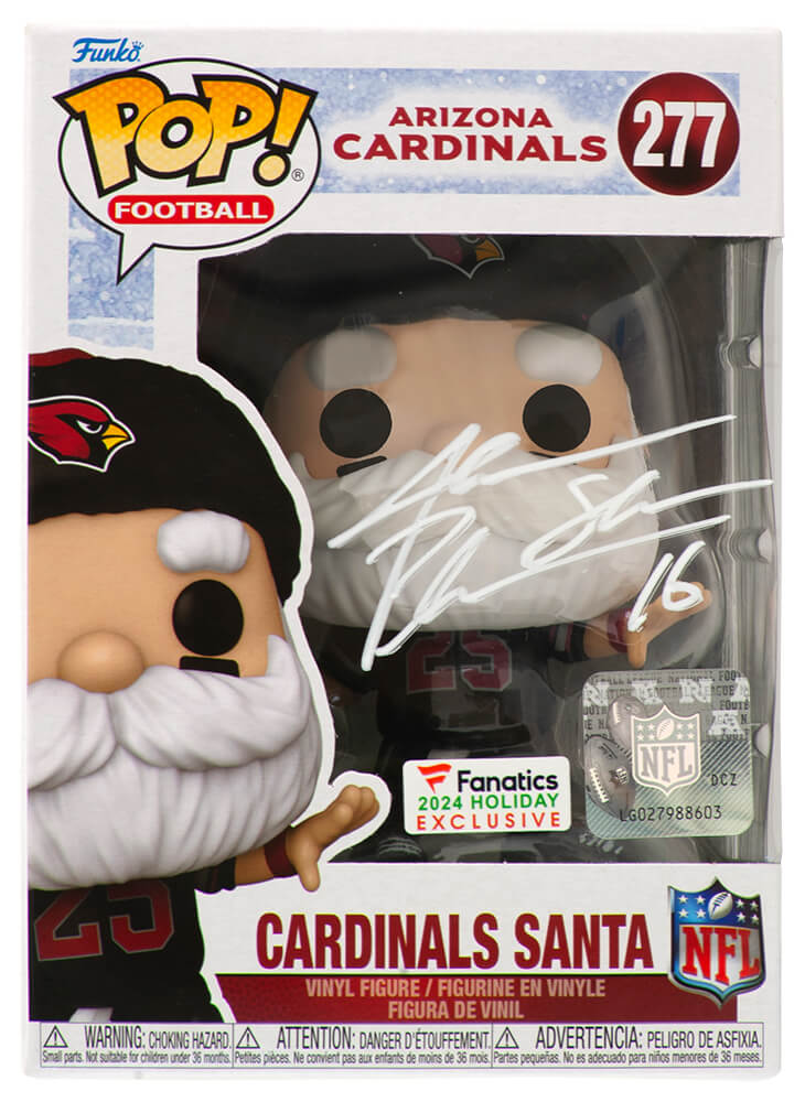 Jake Plummer Autographed Arizona Cardinals Santa Funko Pop Doll #277 with Snake-Powers Sports Memorabilia