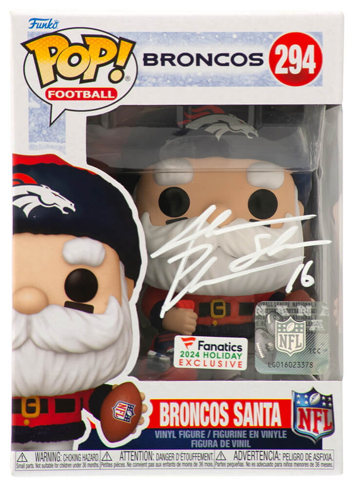 Jake Plummer Denver Broncos Autographed Santa Funko Pop #294 w/ Snake-Powers Sports Memorabilia