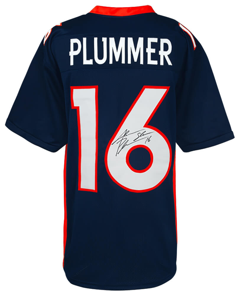 Jake Plummer Autographed Navy Custom Football Jersey with Snake-Powers Sports Memorabilia