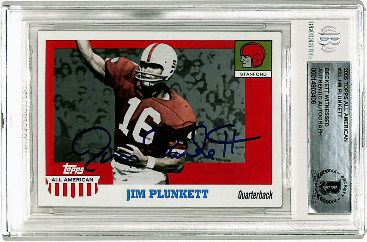 Jim Plunkett 2005 Topps All American Trading Signed Card-Powers Sports Memorabilia