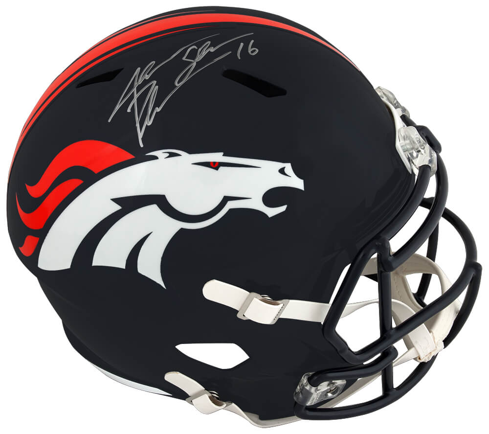 Jake Plummer Autographed Denver Broncos Riddell Full Size Speed Replica Helmet with Snake-Powers Sports Memorabilia