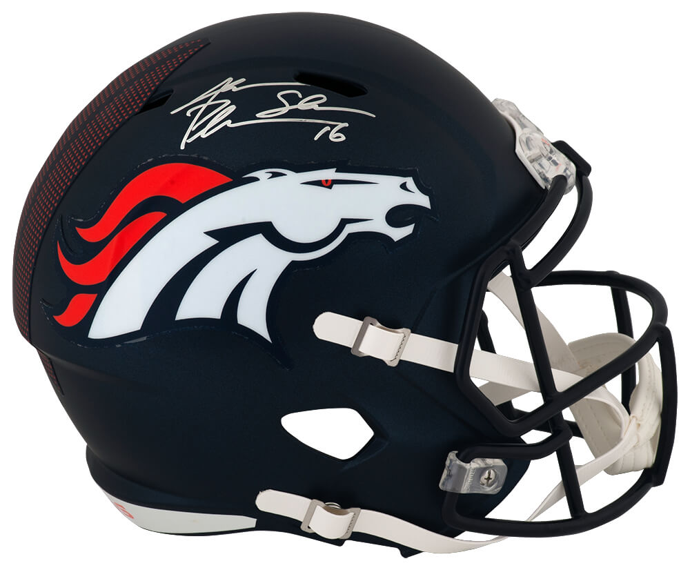 Jake Plummer Autographed Denver Broncos (Current Style) Riddell Full Size Speed Replica Helmet with Snake-Powers Sports Memorabilia