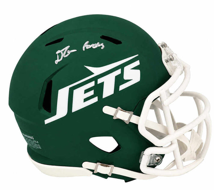 D'Angelo Ponds Autographed New York Jets RAVE Riddell Speed Mini Helmet-Powers Sports Memorabilia