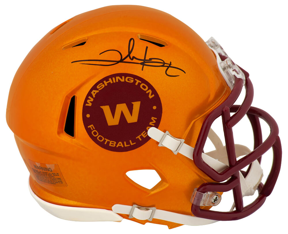Clinton Portis Autographed Washington Football Team FLASH Riddell Speed Mini Helmet-Powers Sports Memorabilia
