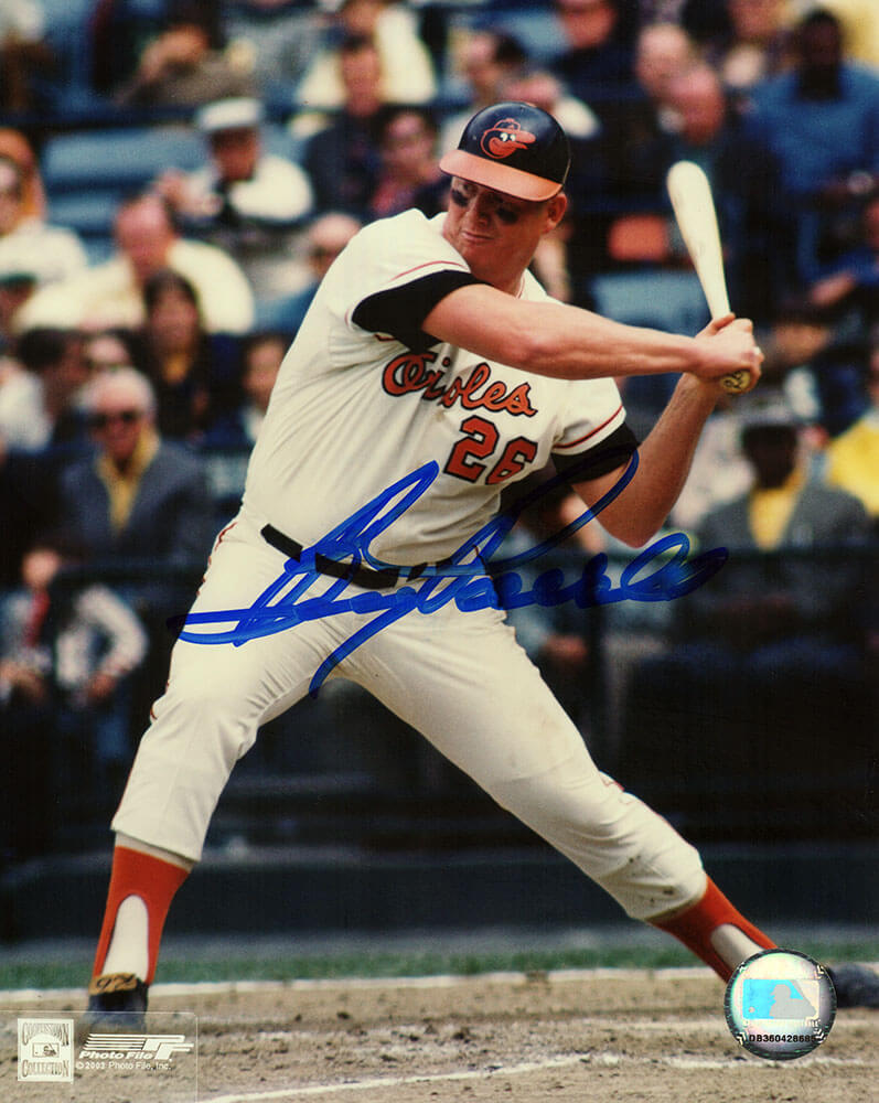 Boog Powell Autographed Baltimore Orioles Batting Action 8x10 Photo-Powers Sports Memorabilia