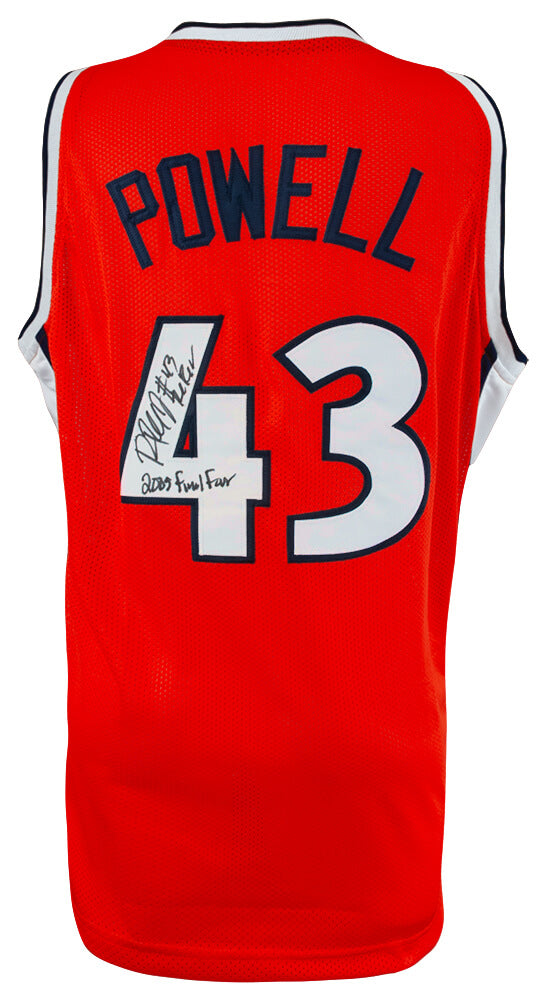 Roger Powell Jr. Autographed Orange Custom Basketball Jersey with The Rev, 2005 Final Four-Powers Sports Memorabilia