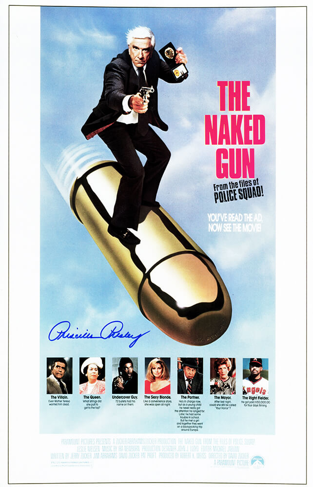 Priscilla Presley Autographed The Naked Gun 11x17 Movie Poster-Powers Sports Memorabilia