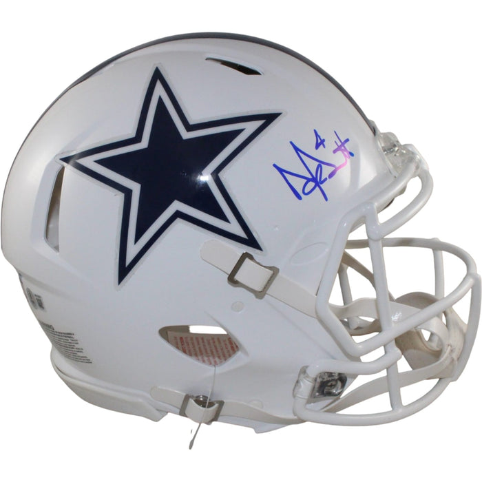 Dak Prescott Signed Dallas Cowboys Authentic Alt 22 Helmet – Beckett Authenticated-Powers Sports Memorabilia
