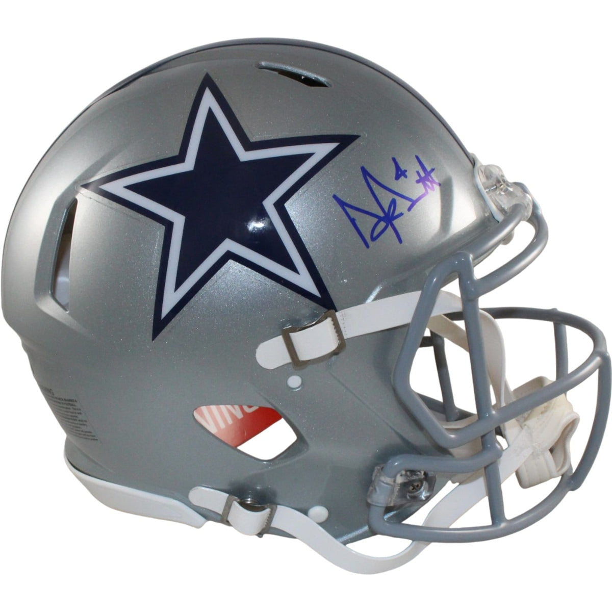 Dak Prescott Signed Dallas Cowboys Authentic Helmet – Beckett Authenticated-Powers Sports Memorabilia
