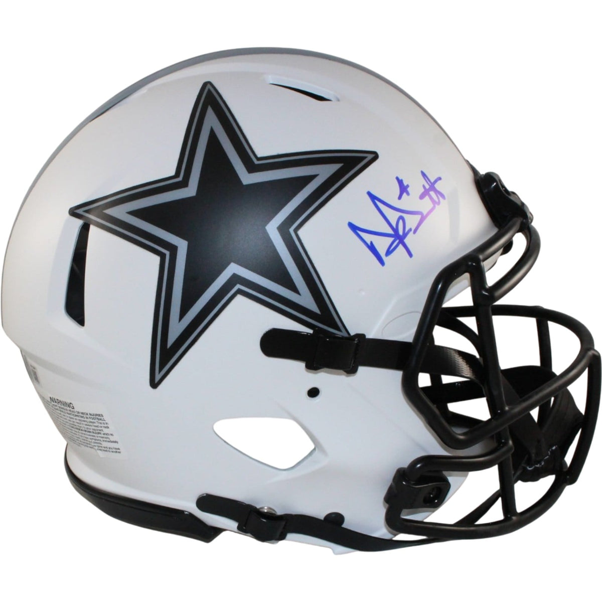 Dak Prescott Signed Dallas Cowboys Authentic Lunar Helmet – Beckett Authenticated-Powers Sports Memorabilia