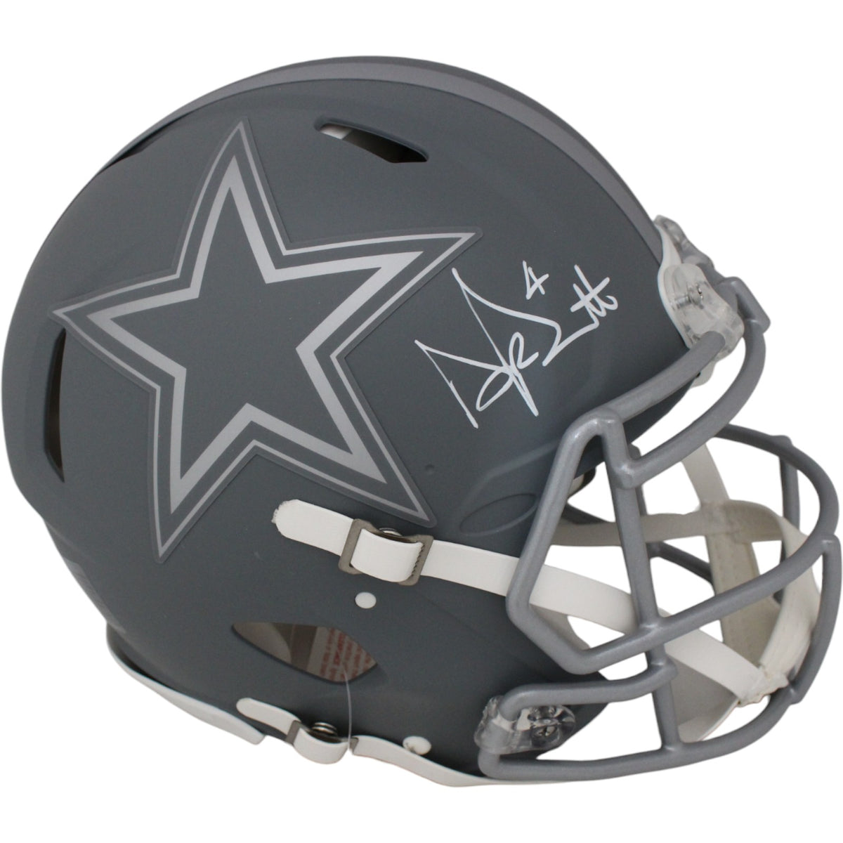 Dak Prescott Dallas Cowboys Signed Full Size Helmet - Authentic Slate Beckett Beckett-Powers Sports Memorabilia
