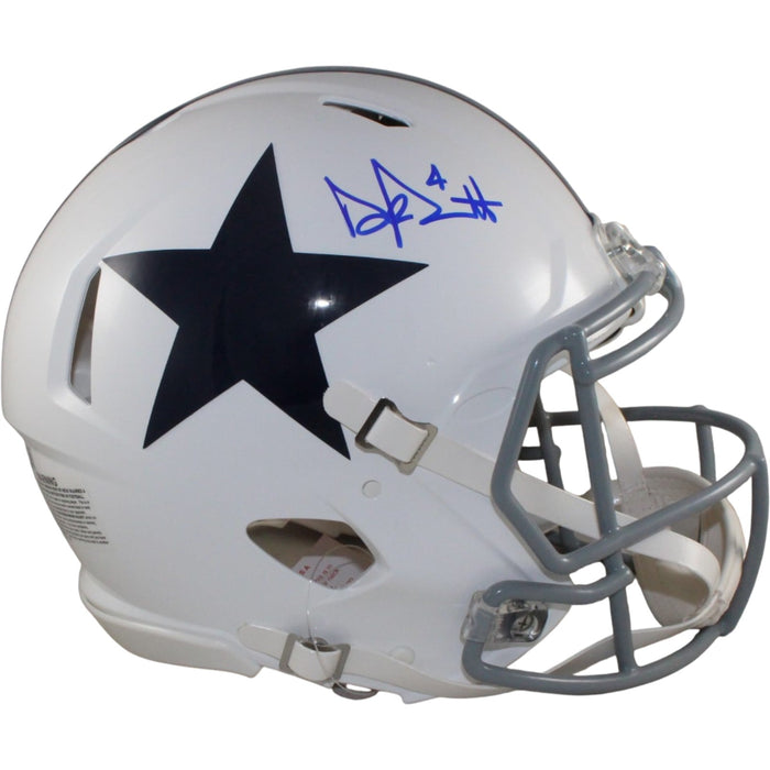 Dak Prescott Signed Dallas Cowboys Authentic TB Helmet – Beckett Authenticated-Powers Sports Memorabilia