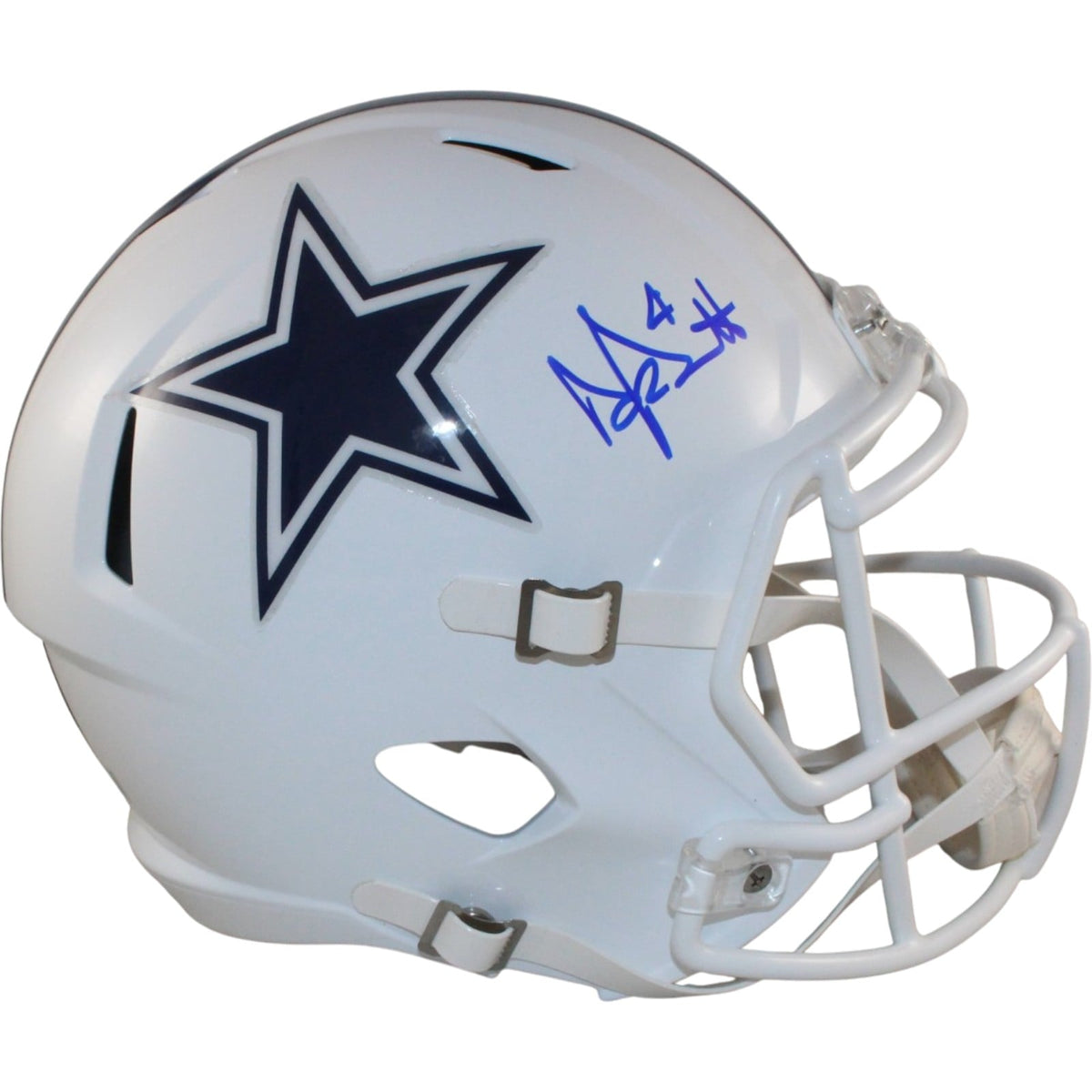 Dak Prescott Signed Dallas Cowboys Full-Size 22 Alt Helmet – Beckett Authenticated-Powers Sports Memorabilia