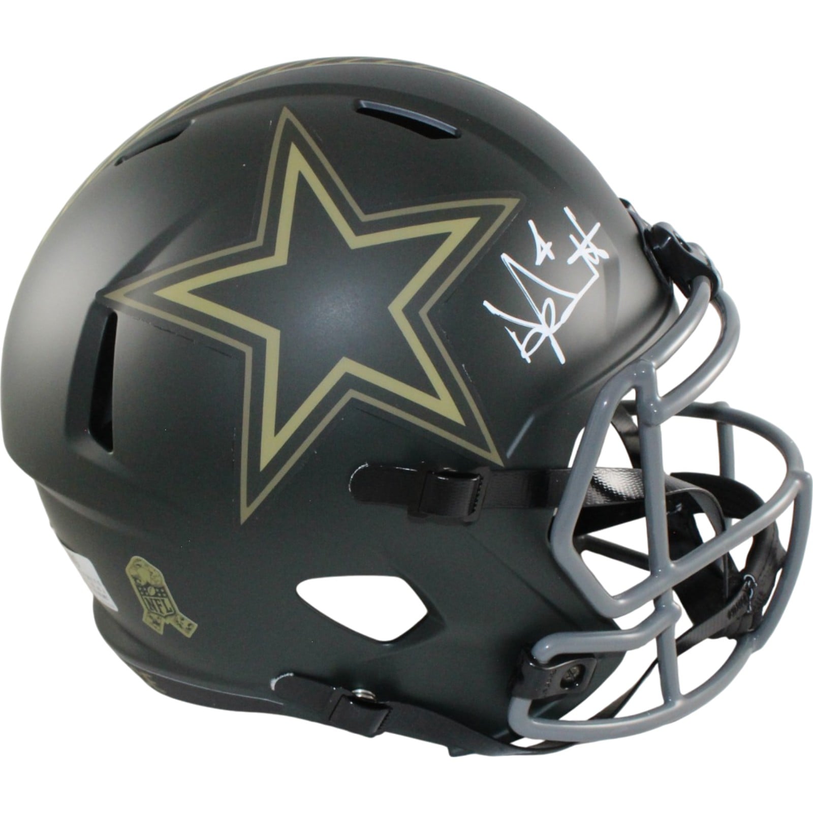 Dak Prescott Signed Dallas Cowboys Full-Size 25 STS Helmet – Beckett Authenticated-Powers Sports Memorabilia