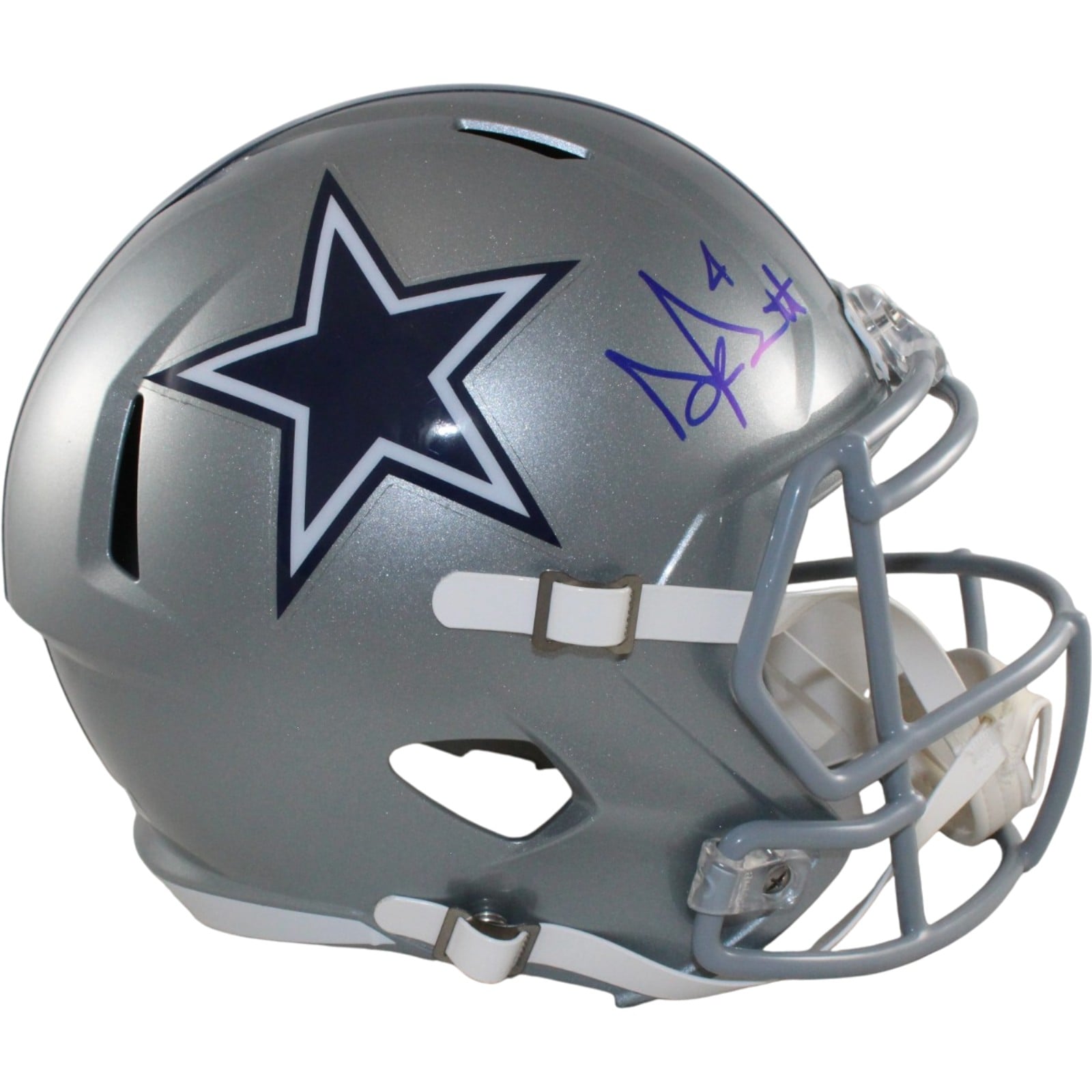 Dak Prescott Signed Dallas Cowboys Full-Size Helmet – Beckett Authenticated-Powers Sports Memorabilia