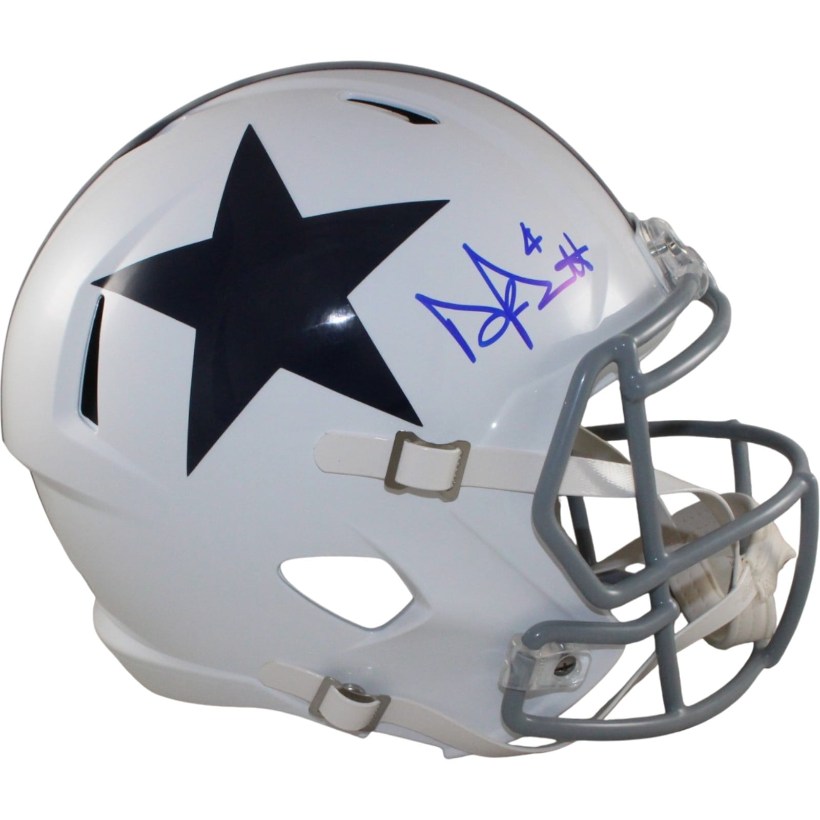 Dak Prescott Signed Dallas Cowboys Full-Size TB 60-63 Helmet – Beckett Authenticated-Powers Sports Memorabilia
