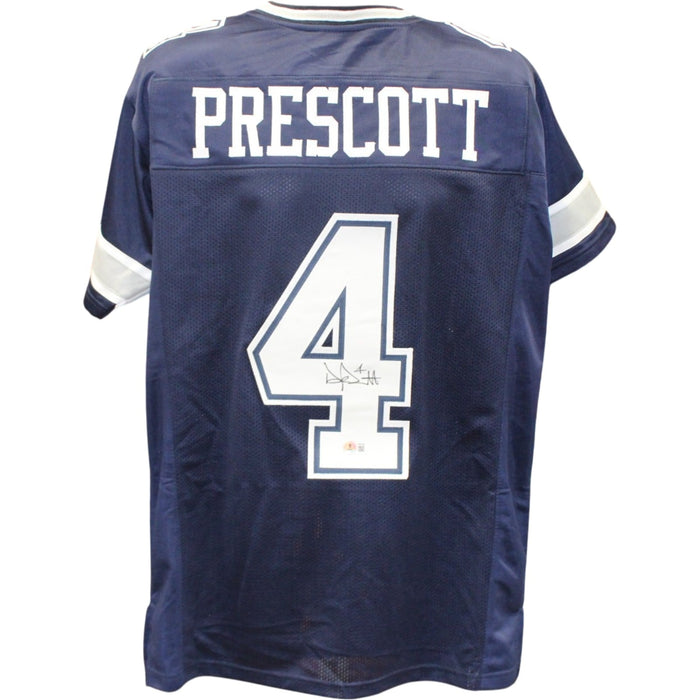 Dak Prescott Signed Pro Style sz. XL Blue Jersey – Beckett Authenticated-Powers Sports Memorabilia