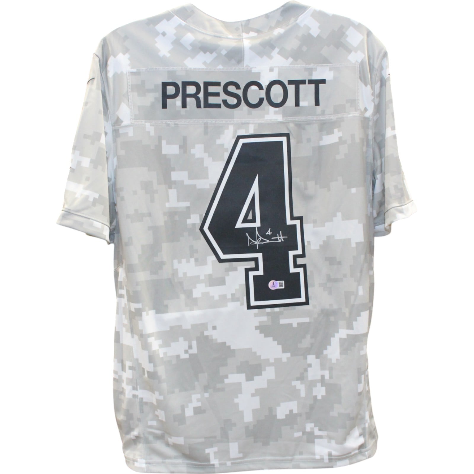 Dak Prescott Signed Dallas Cowboys Nike Arctic Camo XL Jersey – Beckett Authenticated-Powers Sports Memorabilia
