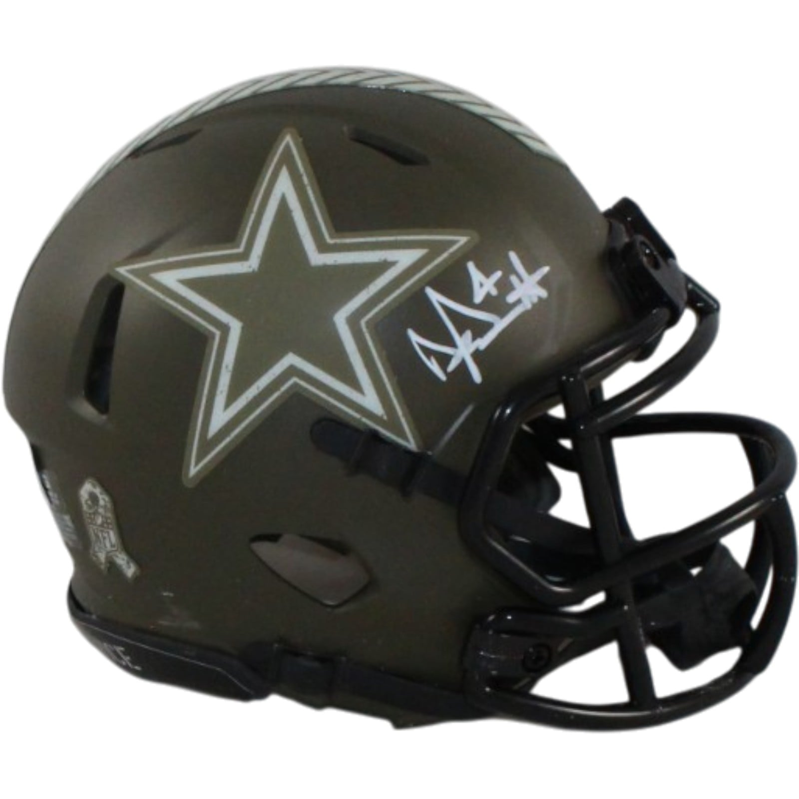 Dak Prescott Signed Dallas Cowboys 22 STS Mini Helmet – Beckett Authenticated-Powers Sports Memorabilia